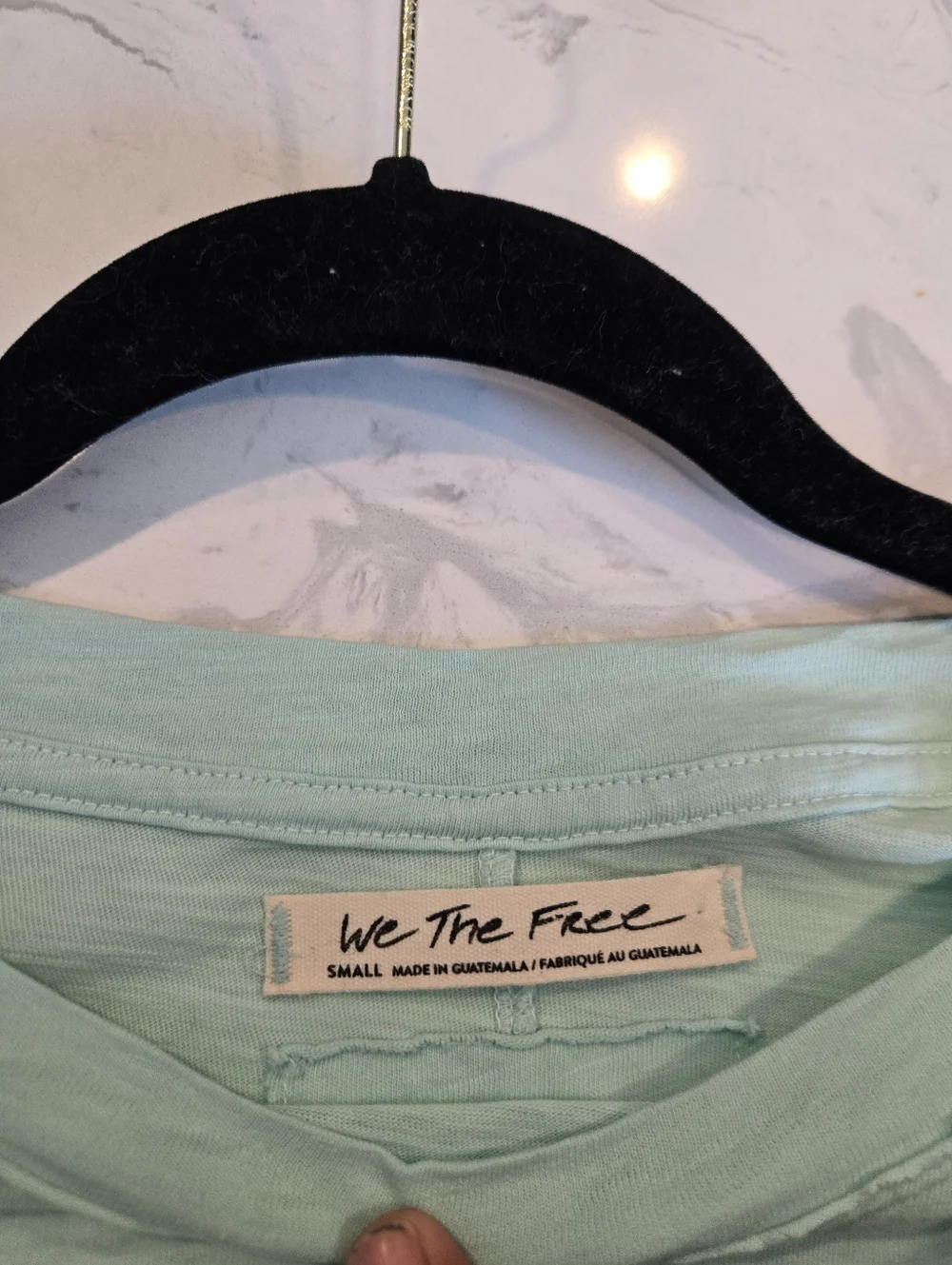 NWOT. We The Free Arden TeeLight Aqua Long Sleeve Tee With Thumbholes Size S - Picture 5 of 5